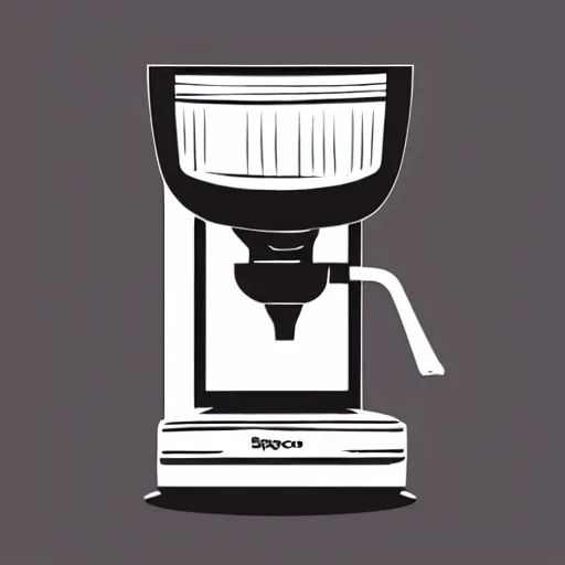 Prompt: sketch of espresso machine in simplistic style