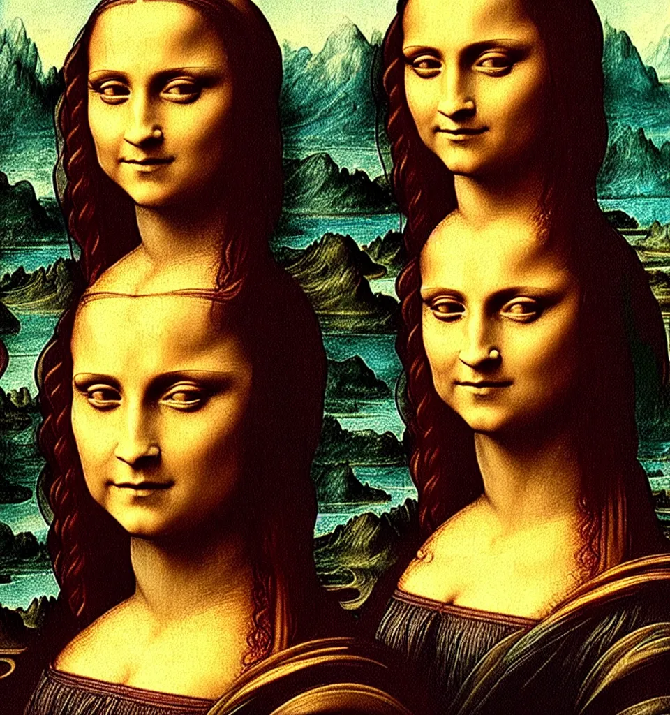 Image similar to emma watson oil painting by leonardo da vinci in style of mona lisa, close up portrait