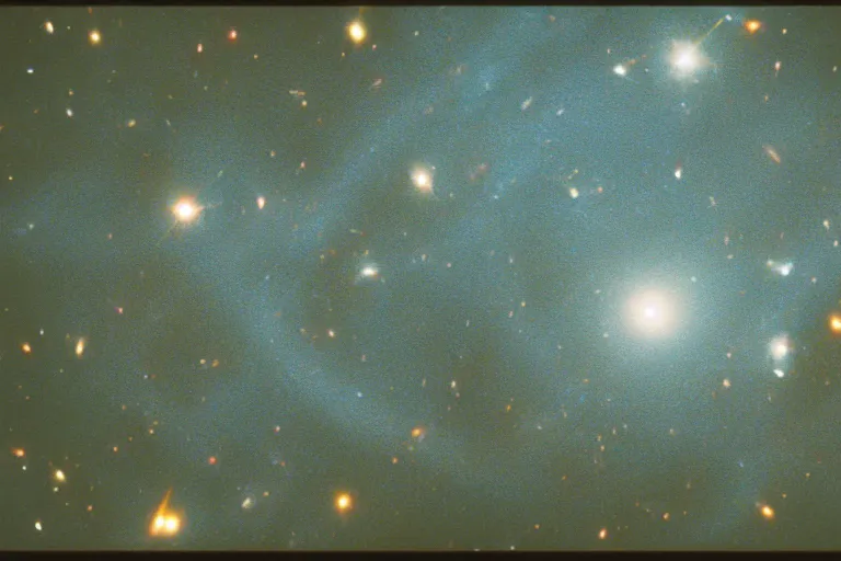 Prompt: a photo of distant galaxies, james webb telescope, spielberg, 3 5 mm film, cinematic 4 k