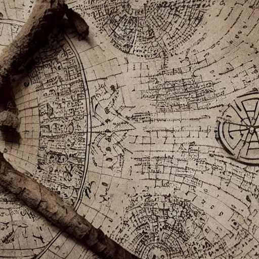 Image similar to ancient map, labyrinth map, old paper