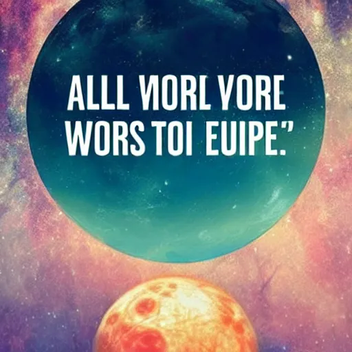 Prompt: ALL THESE WORLDS ARE YOURS, EXCEPT EUROPA. ATTEMPT NO LANDING THERE. USE THEM TOGETHER. USE THEM IN PEACE