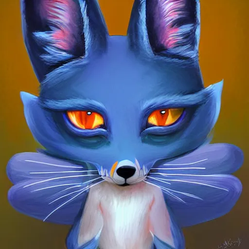 Prompt: furry ( fandom ) art of a cute anthropomorphic sandy fennec fox and blue eyes and wearing a blue sweatshirt holding fireballs, digital art, painting, trending on furaffinity, big eyes