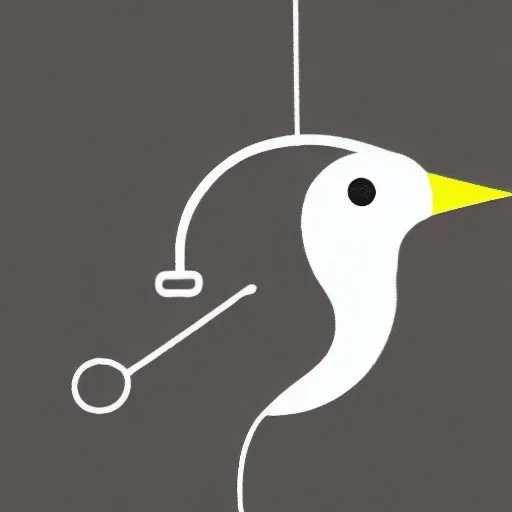 Image similar to a bird wearing headphones