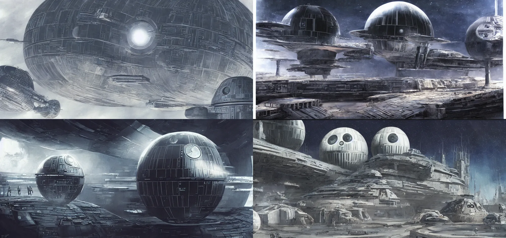 Prompt: Concept art of the Death Star