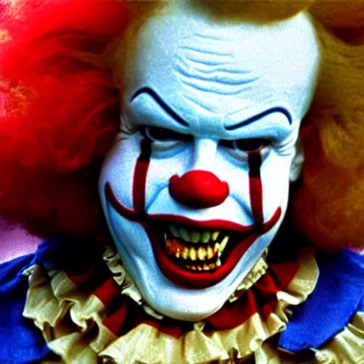 Image similar to Ronald McDonald as Pennywise, It, 1990 film, killer clown