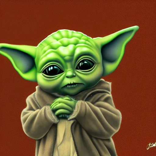 Prompt: of baby yoda as dj,highly detailed,artstation C.A martin art