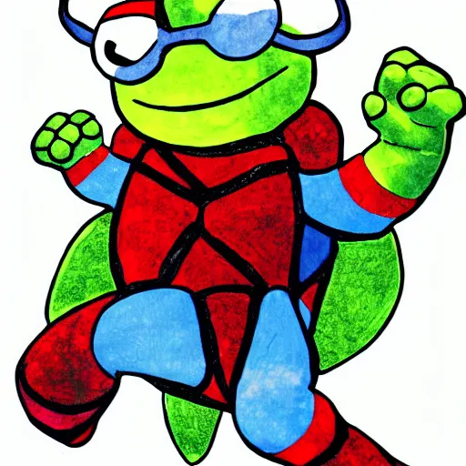 Image similar to psychedelic ninja turtle