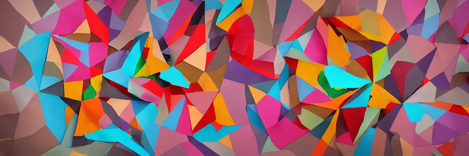 Image similar to abstract human body, Fine Art, Street Art, Mural, Modular Origami