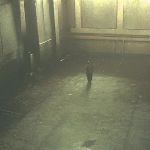 Image similar to the backrooms are empty,, still from the movie bladerunner