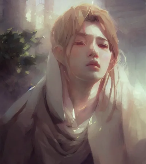 Prompt: king, portrait, illustration, rim light, top light, perfectly shaded, spring time, slight overcast lighting, soft painting, art by krenz cushart and wenjun lin