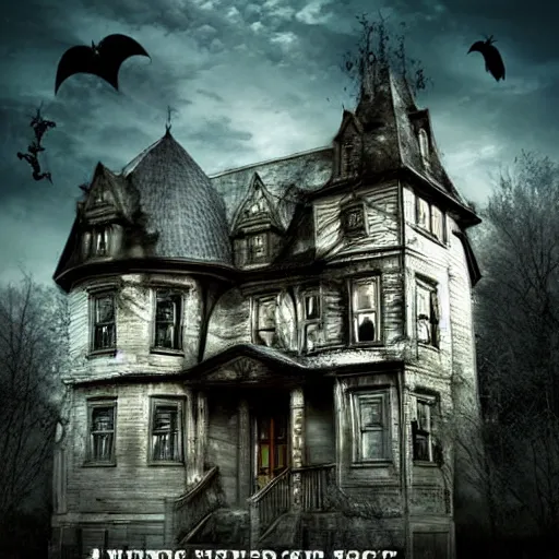 Image similar to a haunted house,