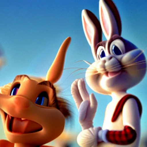 Image similar to bugs bunny rendered by pixar