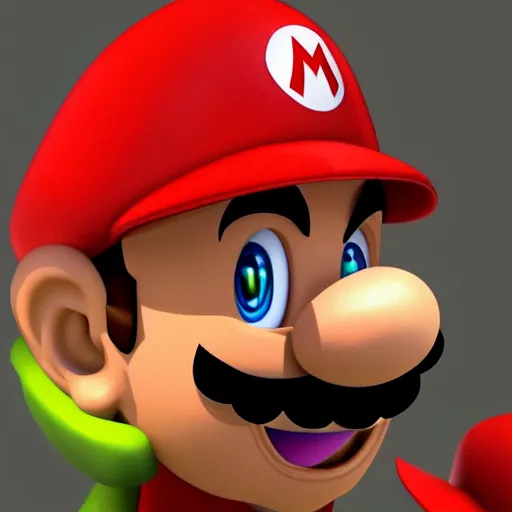 Prompt: realistic super Mario, artstation