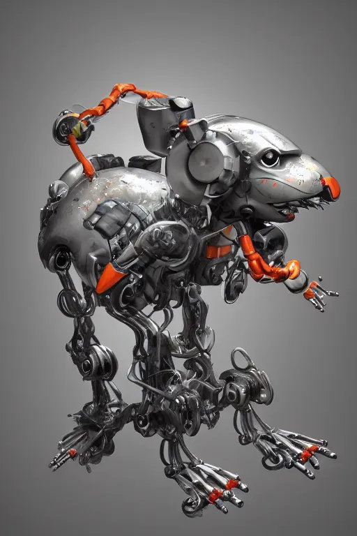 Prompt: mechanical marsupial rodent Robot, Overflowing, digital art, fantasy, trending on artstation, professional illustration, cgsociety, ultra detailed, volumetric lighting, celshaded, colorful, girly bedroom