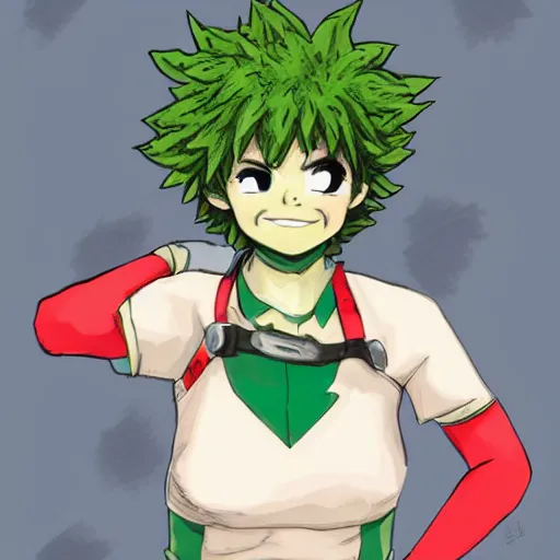 Prompt: female deku