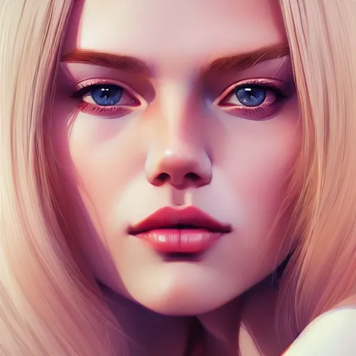 Prompt: a portrait of a beautiful blonde model, art by ilya kuvshinov and wlop and artgerm and josan gonzalez, digital art, highly detailed, intricate, sharp focus, trending on artstation hq, deviantart, pinterest, unreal engine 5, 4 k uhd image