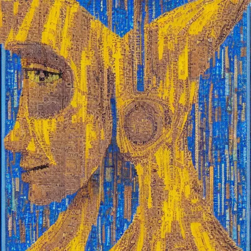 Prompt: an artificial intelligence gaining sentience, abstract