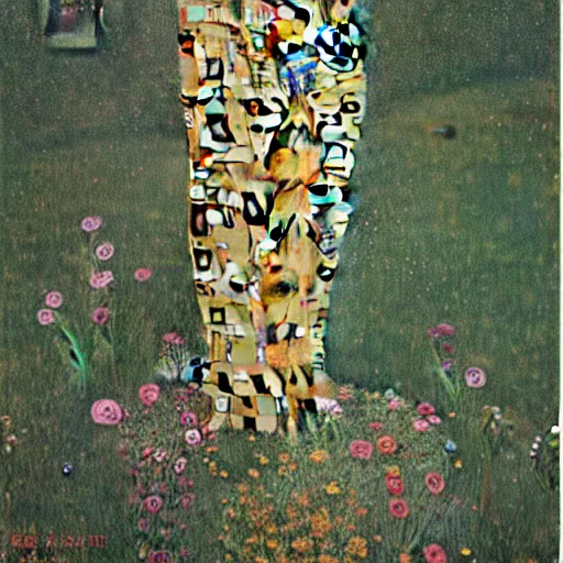 Image similar to art by Gustav Klimt