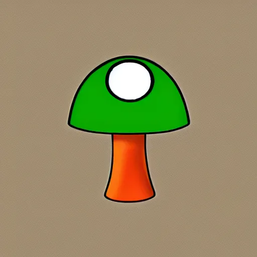 Image similar to digital art, mushroom with googly eyes