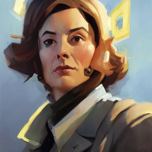 Image similar to greg manchess portrait painting of doctor who as overwatch character, medium shot, asymmetrical, profile picture, organic painting, sunny day, matte painting, bold shapes, hard edges, street art, trending on artstation, by huang guangjian and gil elvgren and sachin teng