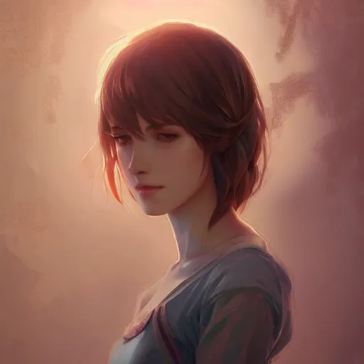 Image similar to beautiful max caulfield, intricate, elegant, highly detailed, digital painting, artstation, concept art, smooth, sharp focus, illustration, art by artgerm and greg rutkowski and alphonse mucha and loish and wlop