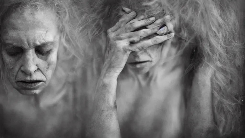 Image similar to despair, intricate faces by Karolina Kuras, sally mann, annie liebowitz