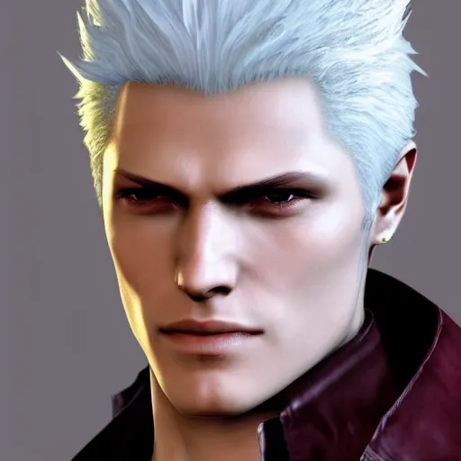 portrait of dante from devil may cry 4, medium length, Stable Diffusion