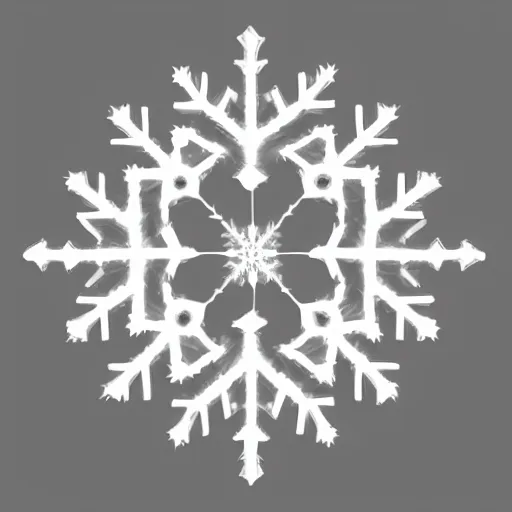 Image similar to snowflake, realistic