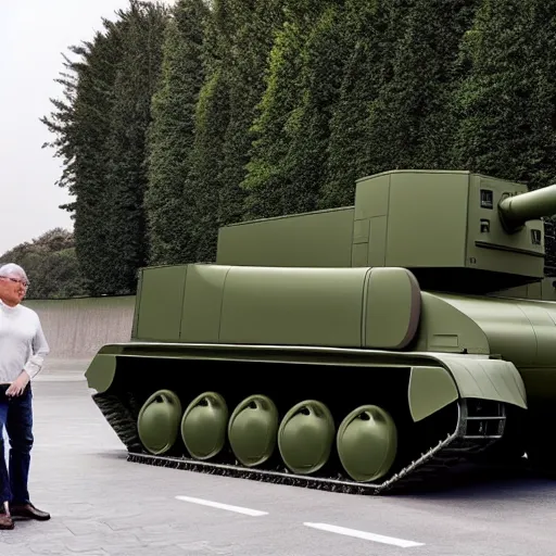 Image similar to jonathan ive, dieter rams, photo of a self propelled howitzer 2 0 2 1