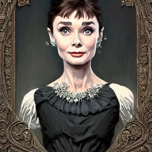 Image similar to audrey hepburn in an epic victorian novel, various backgrounds, intricate, elegant, highly detailed, digital painting, artstation, matte, illustration, art by artgerm, greg rutkowski, loish, rhads, ferdinand knab, makoto shinkai, lois van baarle, ilya kuvshinov, rossdraws, tom bagshaw