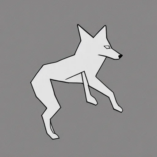 Image similar to full-body wolf template base, digital line-art, outline-only, logo, simple, no color, high quality, HD, 8K