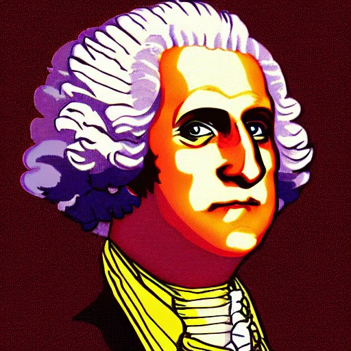 Image similar to anime george washington, colorful, fantastic lighting, pixel art, 1 6 bits, 2 d