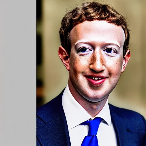 Image similar to photo of a person who looks like a mixture between donald trump and mark zuckerberg