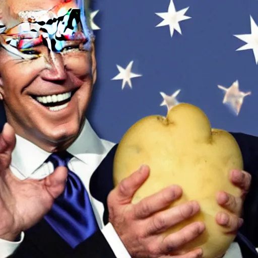 Prompt: joe biden as mr potatoe