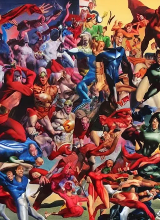 Image similar to art by alex ross