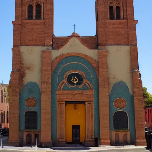 Prompt: exterior of Taco Bell historic cathedral