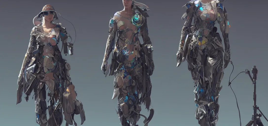 Image similar to solarpunk human, cgsociety, ArtStation, character design