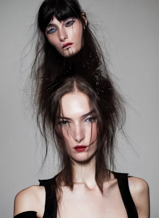 Prompt: A beautiful portrait of Jacquelyn Jablonski as barbarella, highly detailed, in the style of cinematic, Getty images, Milan fashion week backstage, Makeup by Pat McGrath, Greg rutkowski