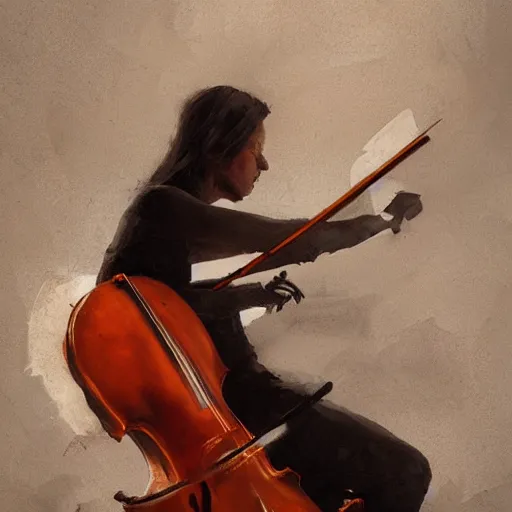 Image similar to body as a cello by greg rutkowski