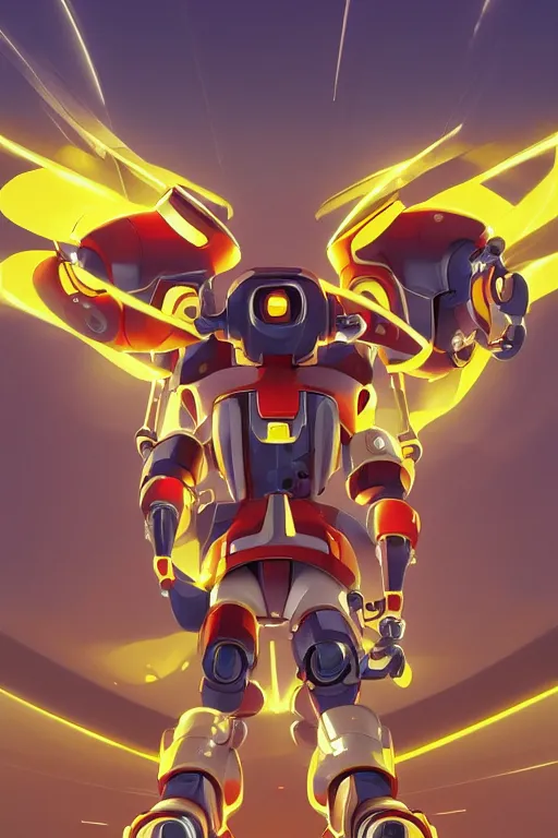 Image similar to metabots medabots medarotto medarot robot minimalist comics, behance hd by jesper ejsing, by rhads, makoto shinkai and lois van baarle, ilya kuvshinov, rossdraws global illumination ray tracing hdr radiating a glowing aura