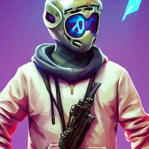 Image similar to baby Angel cherub, ski mask, balaclava, wearing angel halo covered face, hoodie, hip hop golden necklace fantasy art apex fortnite Video game icon, 2d game art gta5 cover , official fanart behance hd artstation by Jesper Ejsing, by RHADS, Makoto Shinkai and Lois van baarle, ilya kuvshinov, rossdraws