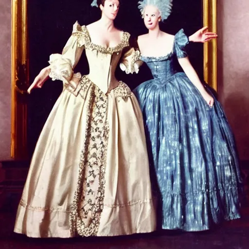 Image similar to a great dance were all guest wear dresses from the marie-antoinette era