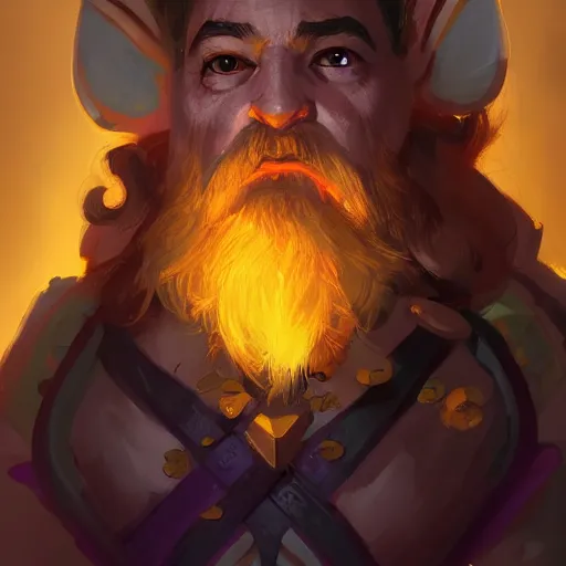 Image similar to a dwarf mage, yellow theme, bright art masterpiece artstation. 8 k, sharp high quality artwork in style of jose daniel cabrera pena and greg rutkowski, concept art by tooth wu, blizzard warcraft artwork, hearthstone card game artwork, mage