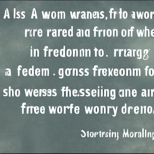 Prompt: As freedom floats within these words, the air of expression blown about, gently by the winds of change, comes travelling back into our lives, as freedom