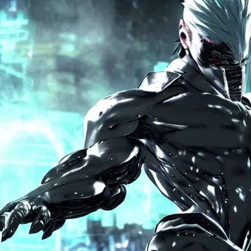 Image similar to cyborg from metal gear rising : revengeance