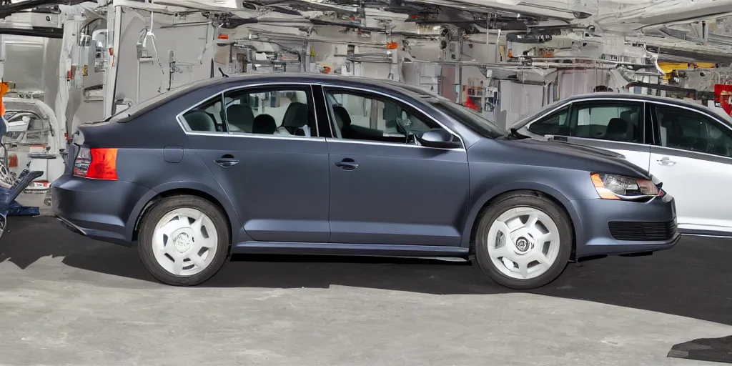 Image similar to profile angle of 2011 volkswagen Jetta cut in half