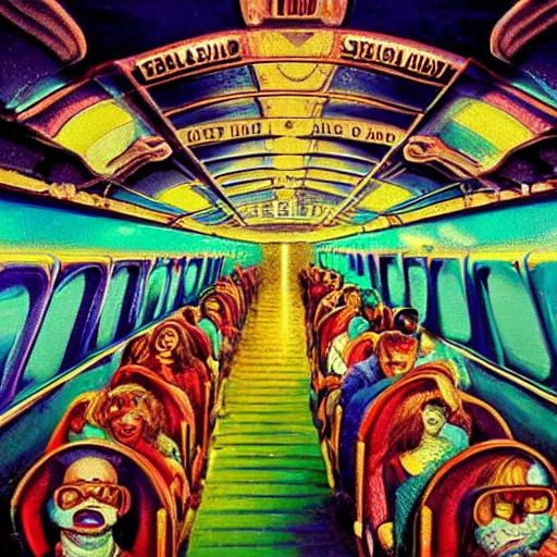 Image similar to sign that says 1 0 0, text 1 0 0, lisa frank, glorious, bedazzled, spectacled, amazing, unreal render, bokeh, studio lighting, ultradetailed, detailed and realistic painting of a giant warship plane, dieselpunk, historical photo of commuters in train to new york 1 8 9 0, everybody is looking at smartphones