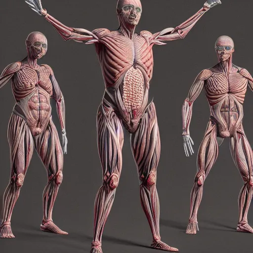 Image similar to a concept of a detailed and intricate design of a full body of human anatomy, 3 d design, great finesse organic hyper detailed, hyperrealistic, ultra detailed, 4 k, octane render, unreal engine