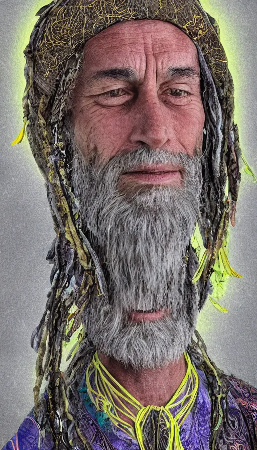Image similar to portrait of a digital shaman, by burns jim