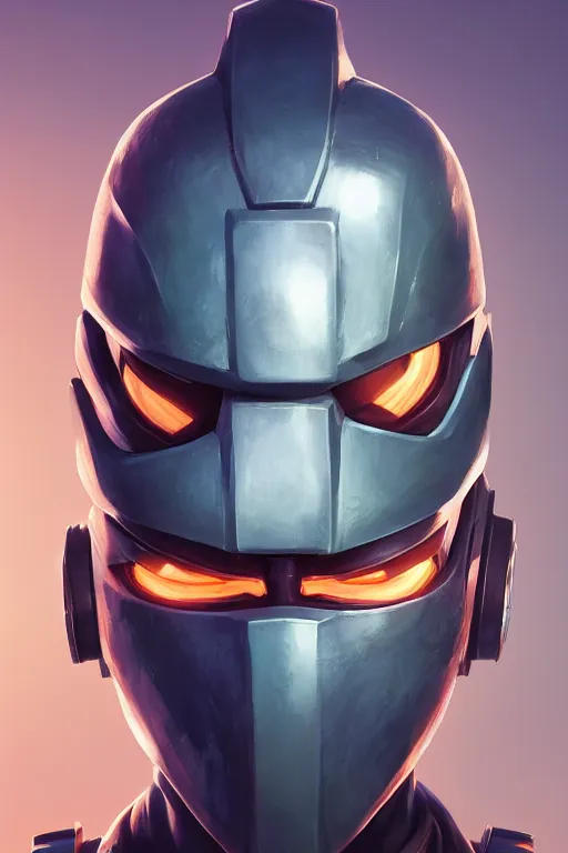 Image similar to epic mask helmet robot ninja portrait stylized as fornite style game design fanart by concept artist gervasio canda, behance hd by jesper ejsing, by rhads, makoto shinkai and lois van baarle, ilya kuvshinov, rossdraws global illumination radiating a glowing aura global illumination ray tracing hdr render in unreal engine 5